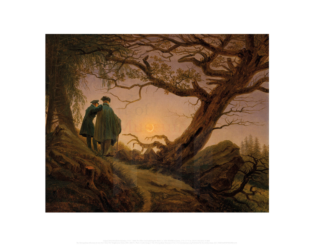 Two Men Contemplating the Moon